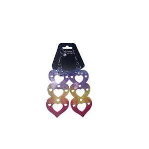 Expressions Multicolor Heart Earrings
